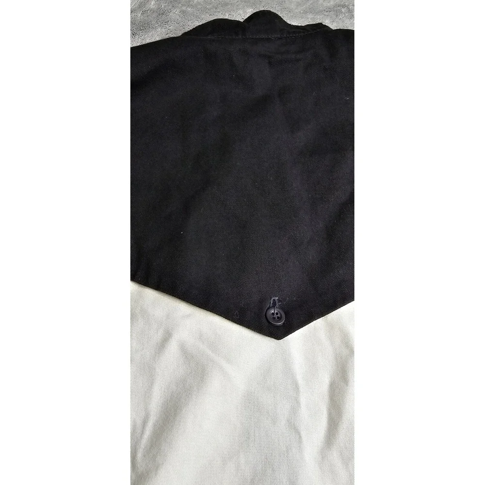Vintage Buck Out Mens L Rodeo Casual Bullriding Shirt Black White/Cream USA TX